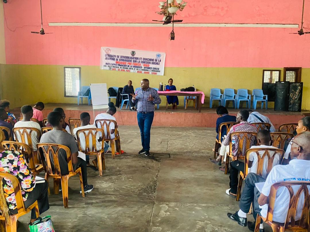 Session de sensibilisation et coaching de la jeunesse de Kimbaseke sur